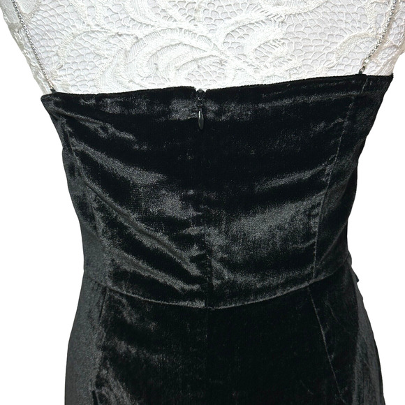 House Of Harlow 1960 Velvet Sheath Dress Rhinestone Straps Women Medium NWT - Picture 6 of 8